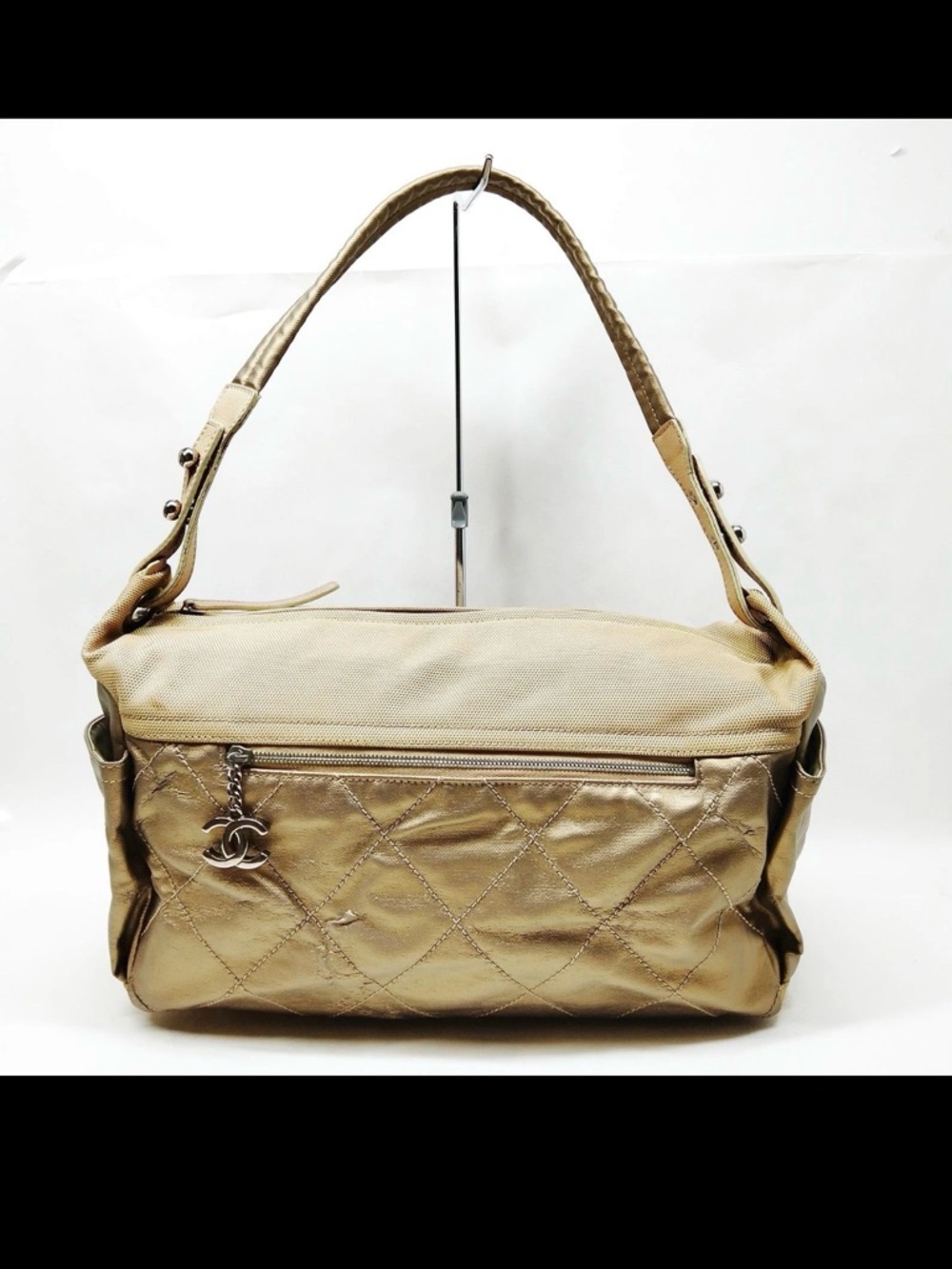 Chanel Metallic Gold  Paris Biarritz shoulder Bag